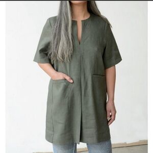 HOI BO HANDCRAFTED 100% LINEN DRESS S-M